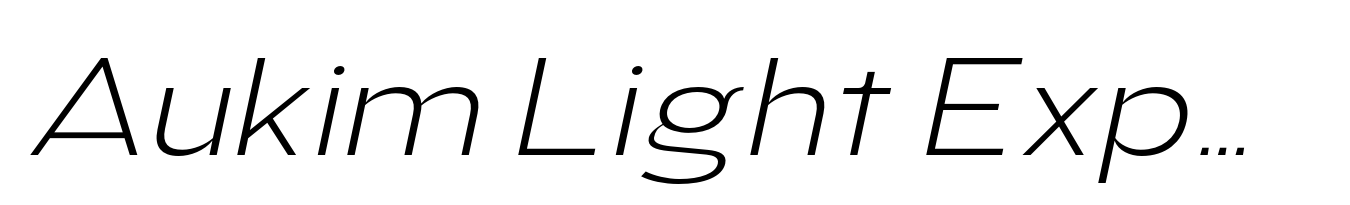 Aukim Light Expanded Italic